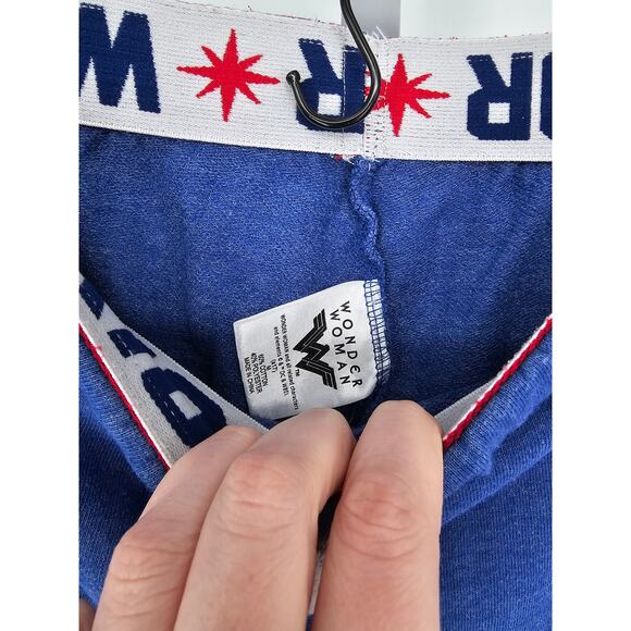Wonder Woman Women's Blue Logo Printed Elastic Waist Elastic Hem Pants Size M - Picture 3 of 4